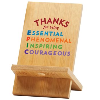 Thanks For Being EPIC Bamboo Phone/Tablet Holder from Positive Promotions