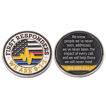 First Responders/We Are 911 Challenge Coin With Case from Positive Promotions