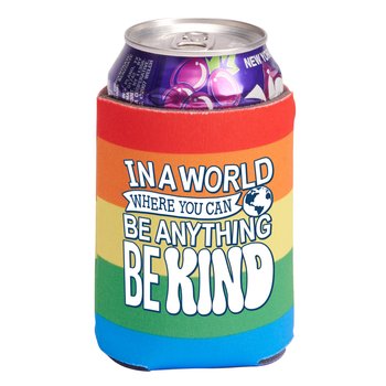 In a World Where You Can Be Anything, Be Kind Rainbow Can Cooler from Positive Promotions