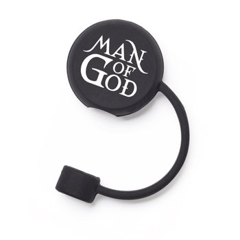 Man of God Silicone Straw Topper from Positive Promotions