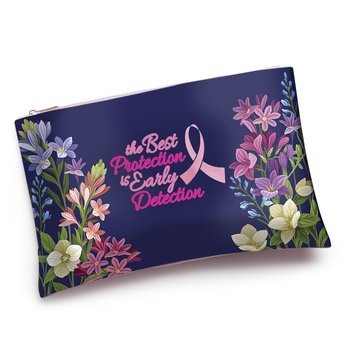 The Best Protection Is Early Detection Floral Carry-All Pouch from Positive Promotions