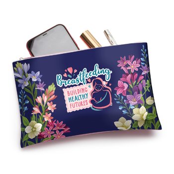 Breastfeeding: Building Healthy Futures Floral Carry-All Pouch from Positive Promotions