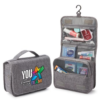 You Are Essential to Our Team Travel Carry-All Hanging Toiletry Bag from Positive Promotions