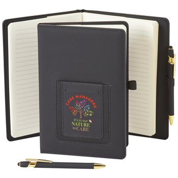 Case Managers: It's in Our Nature to Care Eastland Refillable Journal With Phone Pocket & Stylus Pen from Positive Promotions