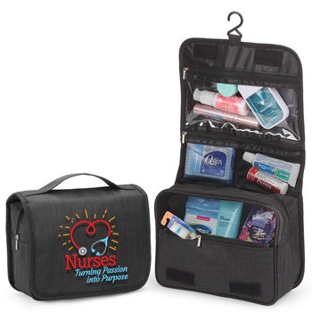 Nurses: Turning Passion Into Purpose Travel Carry-All Hanging Toiletry Bag from Positive Promotions