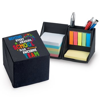 Behind Every Amazing School Is an Awesome Team Recycled Note Cube Caddy from Positive Promotions