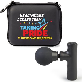 Healthcare Access Team: Taking Pride in the Service We Provide Portable Mini Massage Gun With Carabiner Carry Case from Positive Promotions