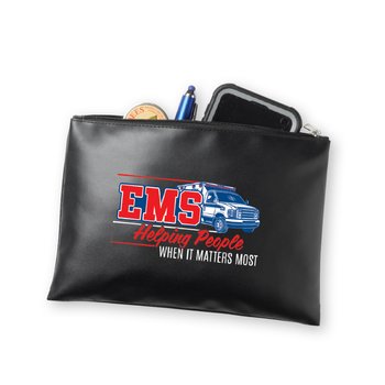 EMS: Helping People When It Matters Most Vinyl Carry-All Pouch from Positive Promotions