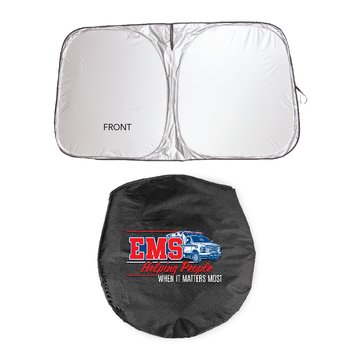 EMS: Helping People When It Matters Most Elite Universal Car Windshield Sun Shade from Positive Promotions