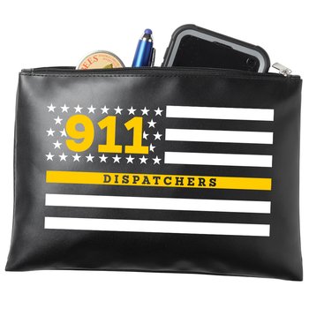 911 Dispatchers: First to Know, First to Act Vinyl Carry-All Pouch from Positive Promotions