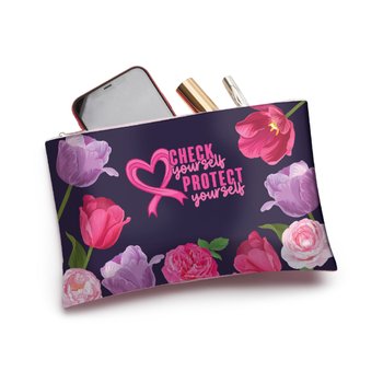 Check Yourself, Protect Yourself Floral Carry-All Pouch from Positive Promotions