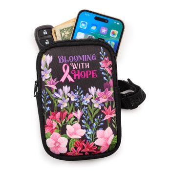 Blooming With Hope Floral Zippered Drinkware Pouch - Personalization Available from Positive Promotions