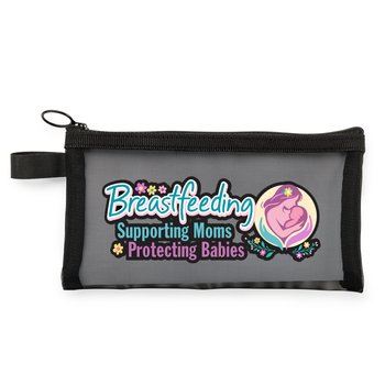 Breastfeeding Supporting Moms Protecting Babies Mesh Cosmetic Pouch from Positive Promotions