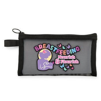 Breastfeeding Nourish & Flourish Mesh Cosmetic Pouch from Positive Promotions