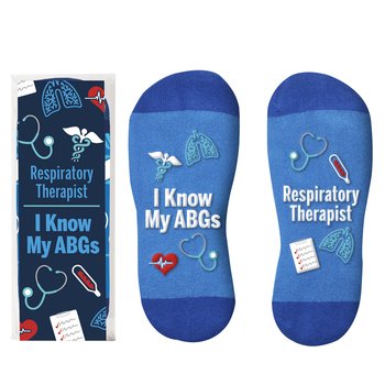 Respiratory Therapists Blue/Dark Blue Ankle Socks from Positive Promotions