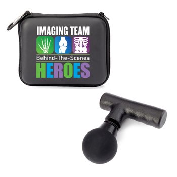 Imaging Team Portable Mini Massage Gun With Carabiner Carry Case from Positive Promotions