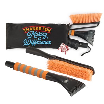 Thanks For Making A Difference Ice Scraper/Snow Brush With Pouch from Positive Promotions