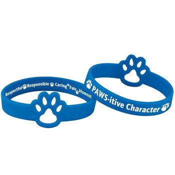 PAWS-itive Character DIe-Cut Silicone Bracelets - Pack of 10 from Positive Promotions