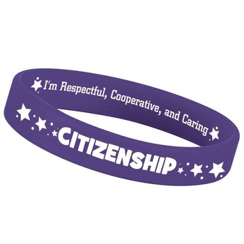 Citizenship 2-Sided Silicone Character Bracelets - Pack of 10 from Positive Promotions
