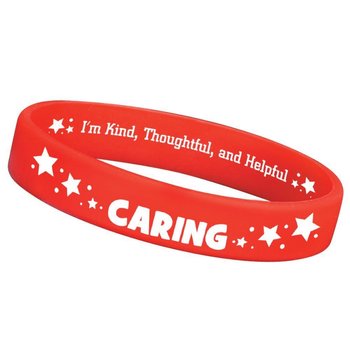 Caring 2-Sided Silicone Bracelets - Pack of 10 from Positive Promotions