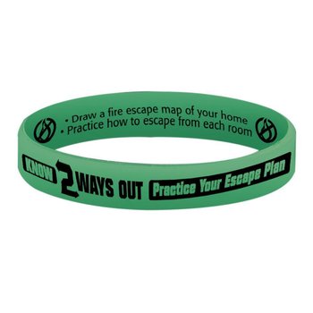 Know 2 Ways Out Glow-In-The-Dark Silicone Awareness Bracelet - Pack of 25 from Positive Promotions