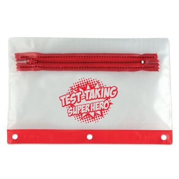 Test-Taking Superhero Pencil Pouch - Pack of 10 from Positive Promotions