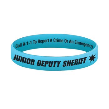 Junior Deputy Sheriff 2-Sided Silicone Bracelet - Pack of 25 from Positive Promotions