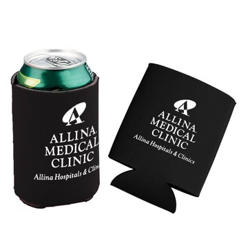 Black Can Cooler - One-Color Personalization Available from Positive Promotions