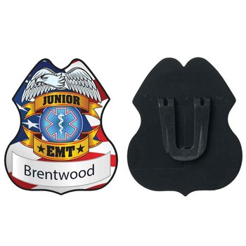 Junior EMT Plastic Badge - Personalization Available from Positive Promotions