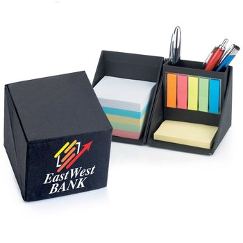 Recycled Note Cube Caddy - Personalization Available from Positive Promotions