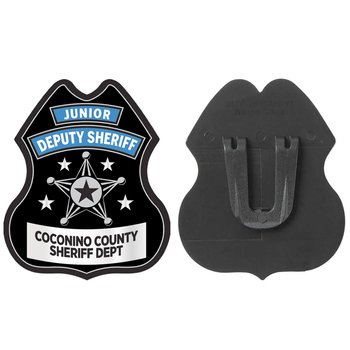 Junior Deputy Sheriff Plastic Clip-On Badge - Personalization Available from Positive Promotions