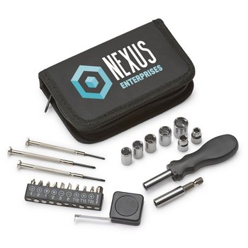 Workplace Safety Compact 23-Piece Tool Set - Personalization Available from Positive Promotions
