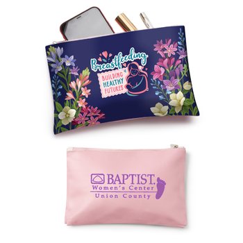 Breastfeeding: Building Healthy Futures Floral Carry-All Pouch - One-Color Personalization Available from Positive Promotions