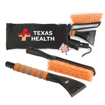 Ice Scraper/Snow Brush With Pouch - Personalization Available from Positive Promotions