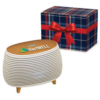 3-In-1 Bluetooth® Speaker, Humidifier, & Diffuser With Free Essential Oil In Holiday Gift Box - Personalization Available from Positive Promotions