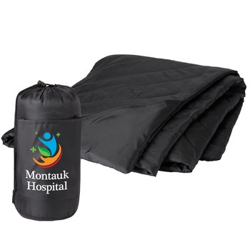 Insulated Indoor/Outdoor Water-Resistant Puffer Blanket - Personalization Available from Positive Promotions