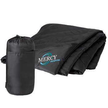Insulated Indoor/Outdoor Water-Resistant Puffer Blanket - Embroidered Personalization Available from Positive Promotions
