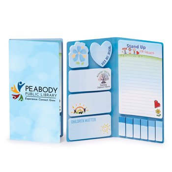 Stand Up for Children Sticky Note Gift Set - Personalization Available from Positive Promotions