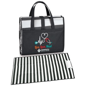 Live, Love, Heal Beach Mat - Personalization Available from Positive Promotions