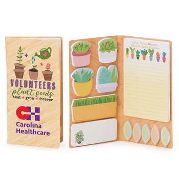 Volunteers Plant Seeds That Grow Forever Sticky Note Gift Set - Personalization Available from Positive Promotions