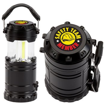 Workplace Safety Black Mini 2-in-1 Portable Lantern & Flashlight from Positive Promotions