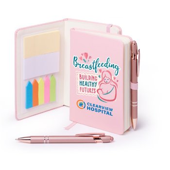 Breastfeeding: Building Healthy Futures Stanton Jotter With Sticky Notes & Stylus Pen - Personalization Available from Positive Promotions