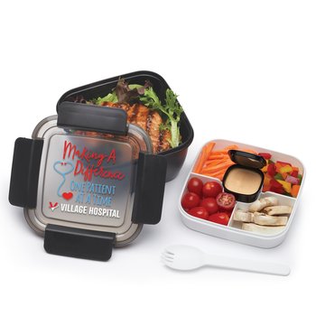 Making a Difference One Patient at a Time Locking Food Container With Compartments 54 oz. from Positive Promotions