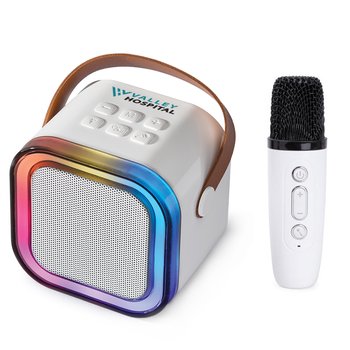 2-in-1 Bluetooth® Speaker & Karaoke Machine With Microphone - Personalization Available from Positive Promotions