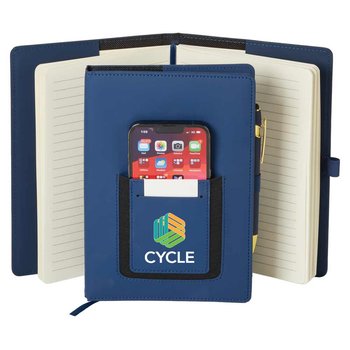 Workplace Safety Navy Eastland Refillable Journal With Phone Pocket And Stylus Pen-Personalized from Positive Promotions