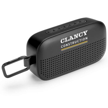 Workplace Safety Soundwave 3-in-1 IPX5 Water-Resistant Wireless Bluetooth® Speaker, Sound Machine, & Phone Stand - Personalization Available from Positive Promotions