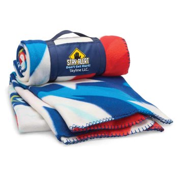 Workplace Safety Eagle Flag Roll-Up Eco Blanket - Personalization Available from Positive Promotions