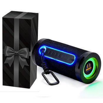 Wireless Bluetooth® IPX4 Water-Resistant Speaker With Flashlight & Carabiner In Holiday Gift Box - Personalization Available from Positive Promotions