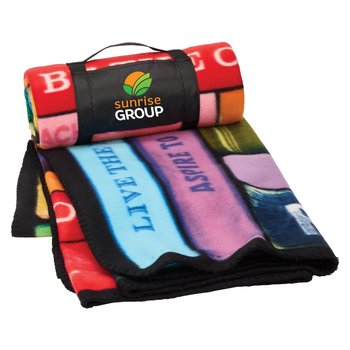 Motivational Books Roll-Up Eco Blanket With Holiday Gift Tag - Personalization Available from Positive Promotions