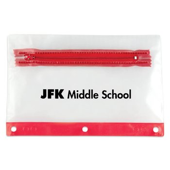 Pencil Pouch/Mask Holder (Red) - Personalization Available from Positive Promotions